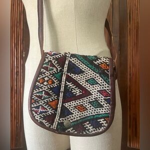 Free People Woven Carpet, Leather crossbody bag, women’s purse